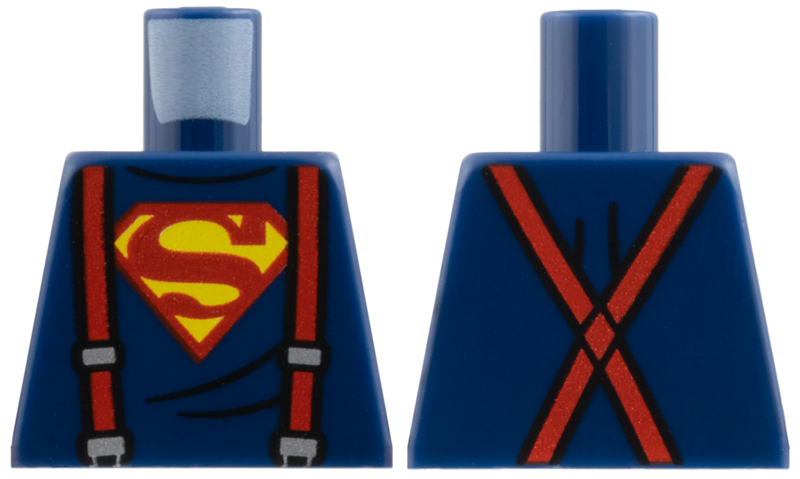 Torso Suspenders and Red and Yellow Superman 'S' Logo Pattern