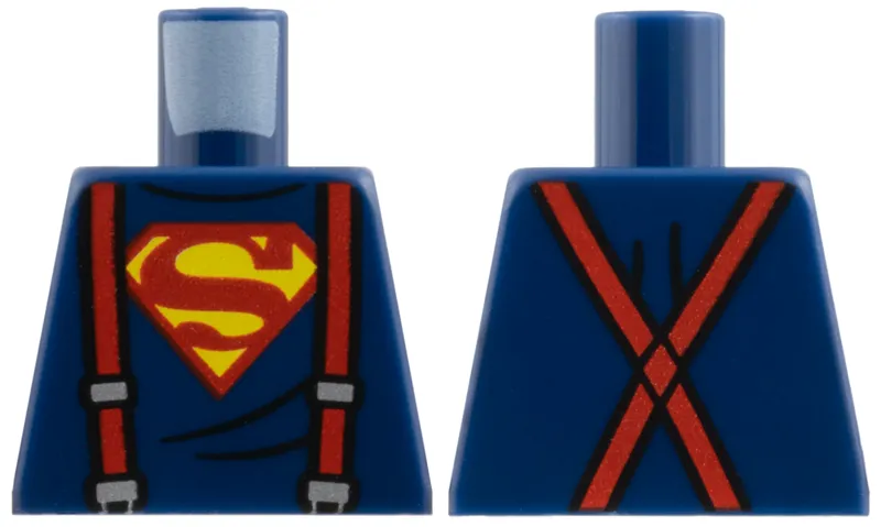 Torso Suspenders and Red and Yellow Superman 'S' Logo Pattern