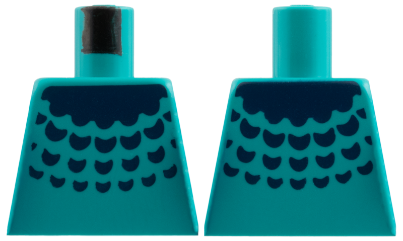 Torso Dark Blue Collar and Plumage Pattern