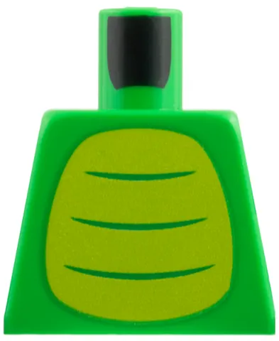 Torso Lime Belly with 3 Bright Green Stripes Pattern