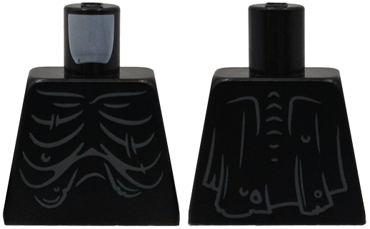 Torso Cascading Folds with Sores, Spine and Tattered Cloth on Back Pattern