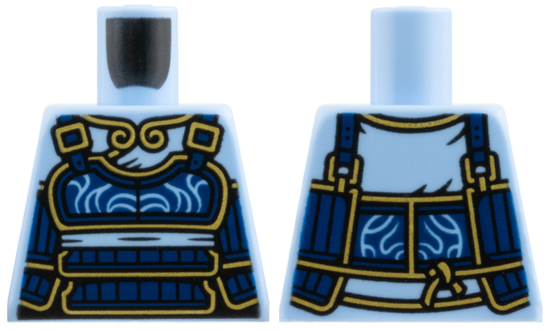 Torso Dark Blue Do Armor, Gold Trim Pattern