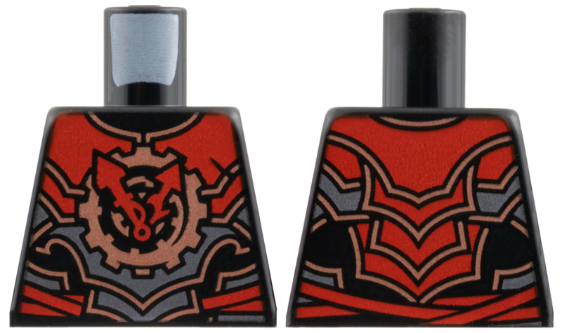 Torso Armor, Red and Dark Silver Plates, Arrows, Copper Gear and Trim Pattern