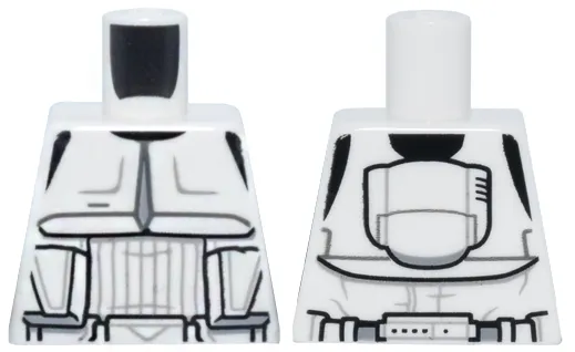 Torso SW Detailed Armor Scout Trooper, Narrow Belt with Small Black Dots on Back Pattern