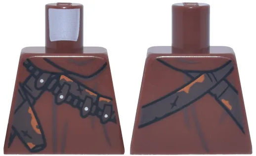 Torso SW Jawa with Dark Brown and Black Straps and Holster with Orange Stains Pattern