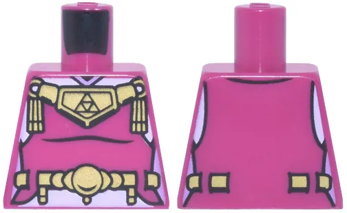 Torso Female Vest with Gold Emblems, Belt and Triangle Triforce Pattern
