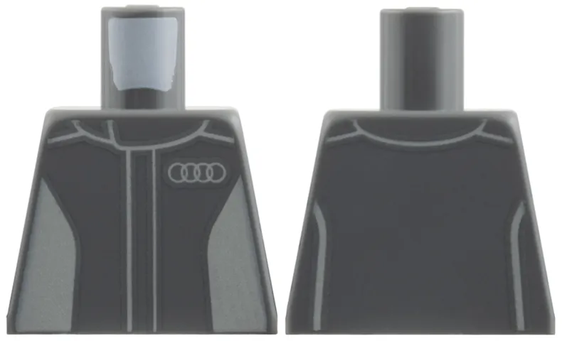 Torso Jumpsuit, Light Bluish Gray Lines and Side Panels, 4 Circles Audi Logo Pattern