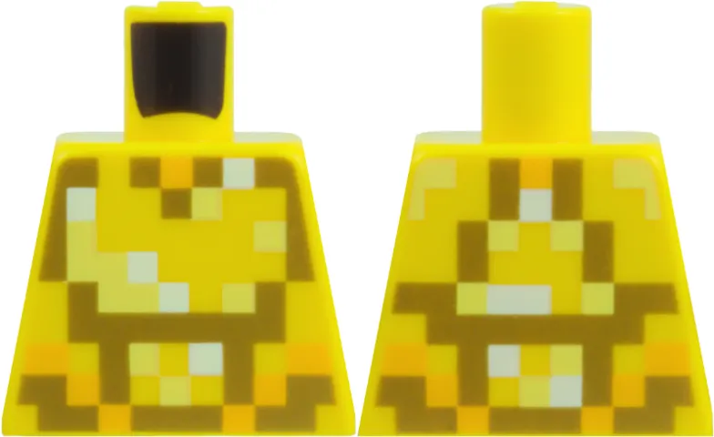 Torso Pixelated Gold, Bright Light Yellow, Bright Light Orange, and White Pattern
