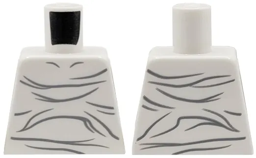 Torso with Dark Bluish Gray Collar Bones, Creases and Skin Folds Pattern