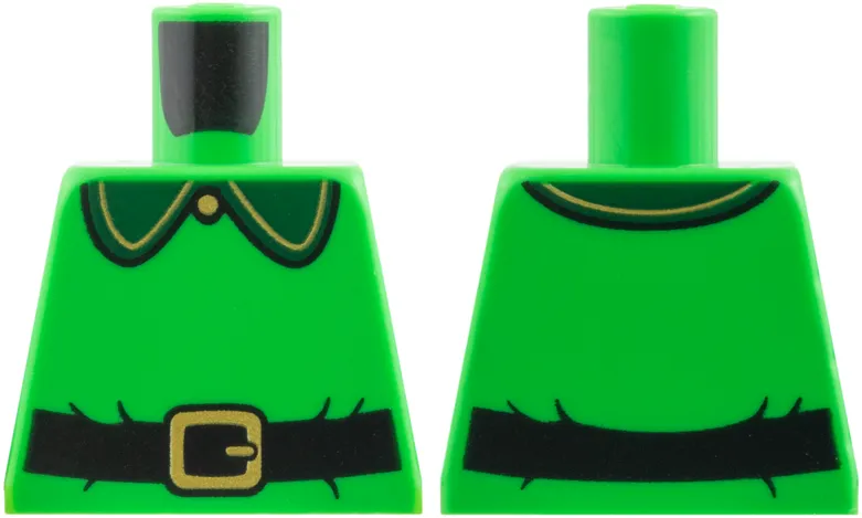 Torso Dark Green Collar, , Black Belt, Gold Button and Buckle Pattern