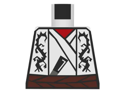 Torso Castle Ninja Samurai Dragon Robe Pattern