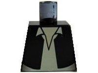 Torso Black Vest and White Shirt with Light Nougat Neck Pattern