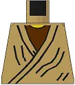 Torso SW Old Obi-Wan Yellow Neck Pattern