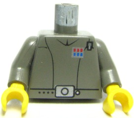 Torso SW Imperial Officer 1 (Captain) Pattern / Dark Gray Arms / Yellow Hands
