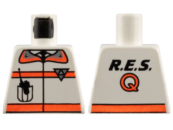 Torso Res-Q Orange Stripes, Radio in Pocket, Back Logo Pattern