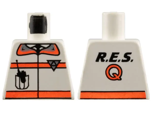 Torso Res-Q Orange Stripes, Radio in Pocket, Back Logo Pattern
