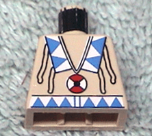 Torso Western Indians Triangles, Red/White Amulet Pattern