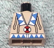Torso Western Indians Triangles, Red/White Amulet Pattern