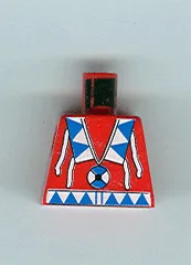 Torso Western Indians Triangles, Blue/White Amulet Pattern
