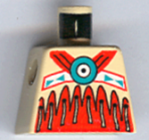 Torso Western Indians Red on Bottom and Fringe Pattern