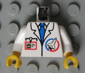 Torso Launch Command Logo, Blue Tie and ID Badge Pattern / White Arms / Yellow Hands