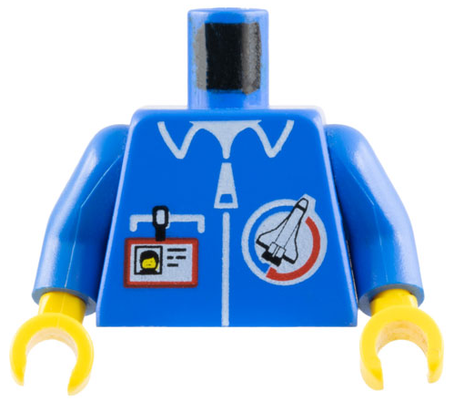 Torso Launch Command Logo, Zipper and ID Badge Pattern / Blue Arms / Yellow Hands