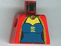 Torso Castle Knights Kingdom Blue Corset and Necklace Pattern (Maiden)