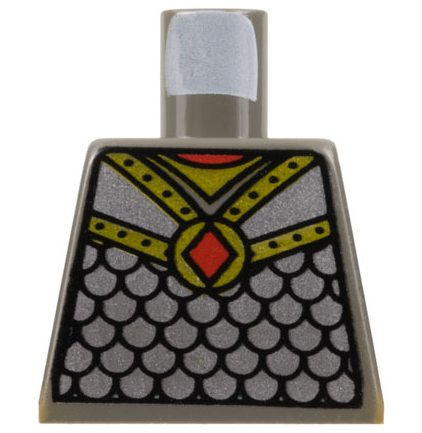 Torso Castle Knights Kingdom Scale Mail with Red Diamond Amulet Pattern