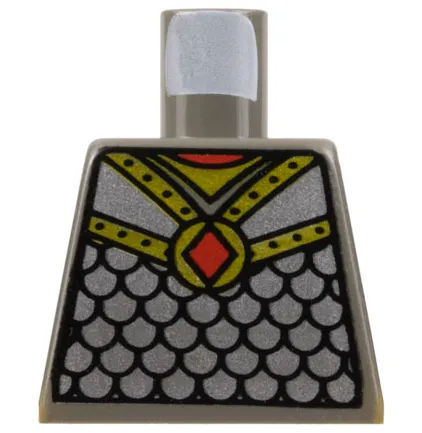 Torso Castle Knights Kingdom Scale Mail with Red Diamond Amulet Pattern