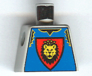 Torso Castle Knights Kingdom Vest, Shield and Lion Head Pattern