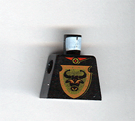 Torso Castle Knights Kingdom Bull's Head on Brown Shield Pattern
