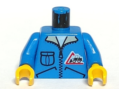 Torso Town Bulldozer Logo, Zipper Jacket, Pocket Pattern (Lorry Driver) / Blue Arms / Yellow Hands