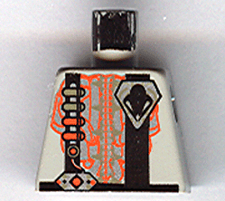 Torso Space UFO Black Stripes and 4 Pips Pattern