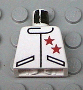 Torso Racing Jacket with 2 Red Stars Pattern