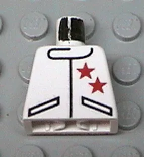 Torso Racing Jacket with 2 Red Stars Pattern