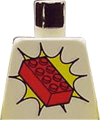 Torso Train Red 2 x 4 Brick Pattern