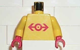 Torso Train Logo Large Red Pattern / Yellow Arms / Red Hands