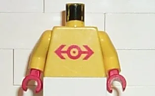 Torso Train Logo Large Red Pattern / Yellow Arms / Red Hands