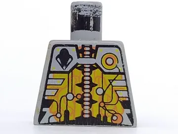 Torso Space UFO Silver and Gold Circuitry Pattern