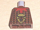 Torso Castle Knights Kingdom Bull's Head, Studded Armor, Red Collar Pattern