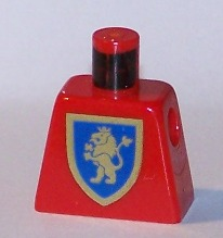 Torso Castle Crusaders Gold Lion Shield Pattern