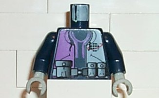 Torso Alpha Team Logo, Purple Shirt and 3 Pockets on Belt Pattern / Dark Blue Arms / Light Gray Hands
