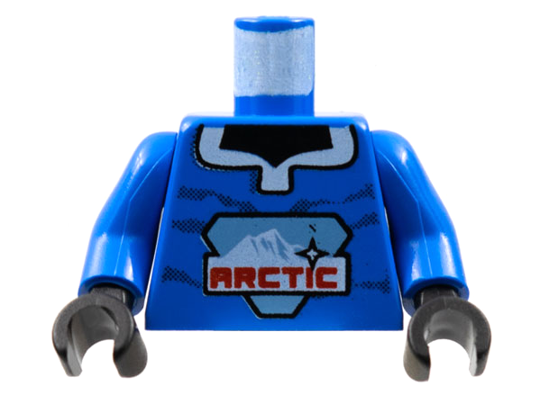 Torso Arctic Logo Large on Open Collar Pullover Pattern / Blue Arms / Black Hands