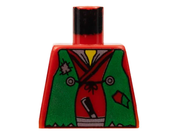 Torso Castle Ninja Vest Green Tattered Pattern (Robber)