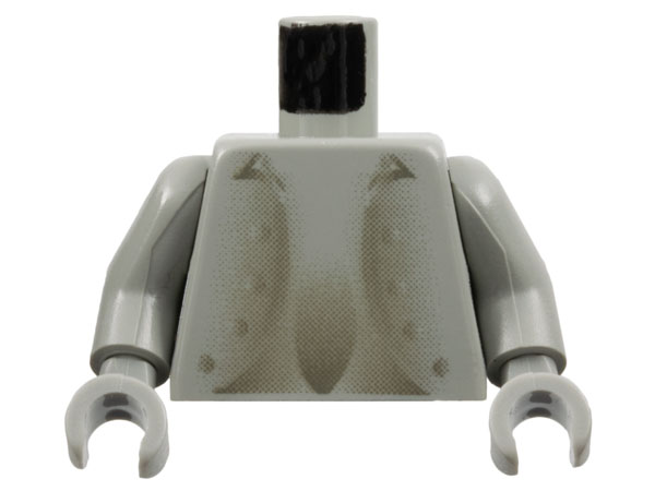 Torso Harry Potter Peeves Pattern / Light Gray Arms / Light Gray Hands