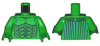Torso Spider-Man Green Goblin Pattern / Bright Green Arms / Green Hands