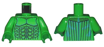 Torso Spider-Man Green Goblin Pattern / Bright Green Arms / Green Hands