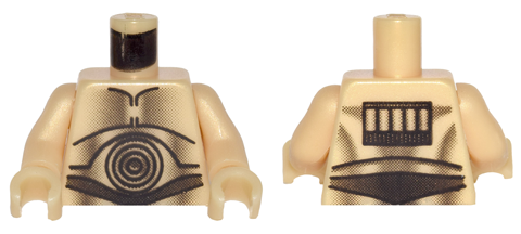 Torso SW C-3PO Pattern / Pearl Light Gold Arms / Pearl Light Gold Hands
