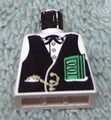 Torso Western Black Vest, Gold Fob and $100 Bills Pattern (Banker)