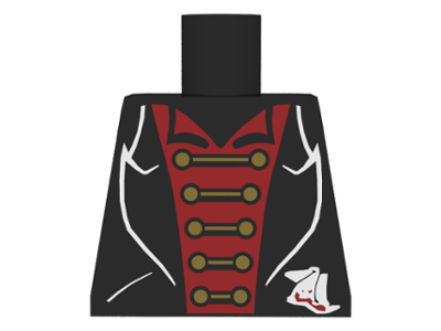 Torso Studios Black Suit, Red Shirt, Gold Clasps Pattern (Vampire)